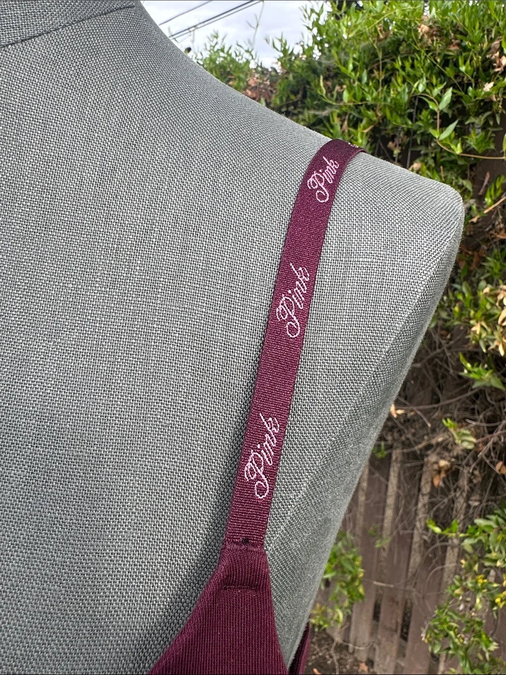 PINK Victoria's Secret Plum/Magenta T-Shirt Bra with Branded Straps